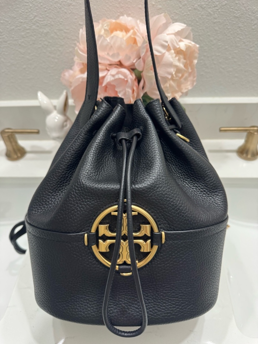 Tory Burch Miller Leather Bucket Bag